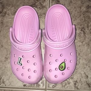 Pink crocs
